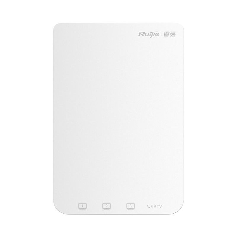 锐捷 睿易RG-RAP1200(E) 千兆4网口双频1267M入墙式AP酒店别墅全屋WiFi