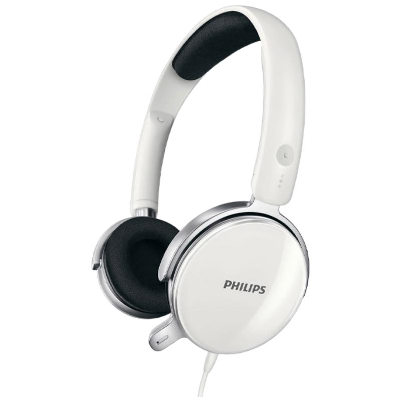 飞利浦 SHM7110U  耳罩式头戴式有线耳机 白色