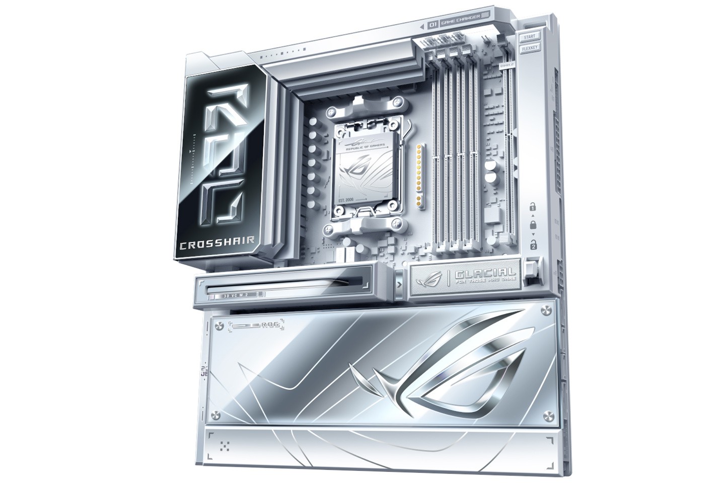 华硕ROG CROSSHAIR X870E GLACIAL主板亮相