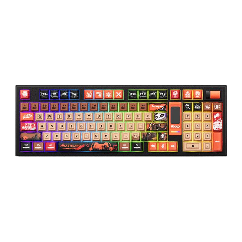 Akko 5098B无线蓝牙机械键盘RGB热插拔显示屏