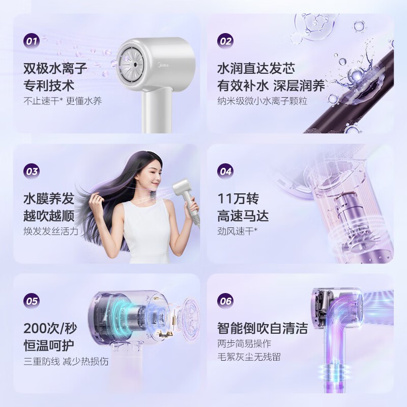 美的FG608银电吹风,原价399现低至288.71