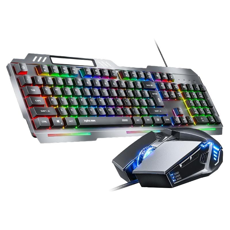 英菲克 K2键盘鼠标套装有线电脑游戏电竞usb静音无声办公男生家用