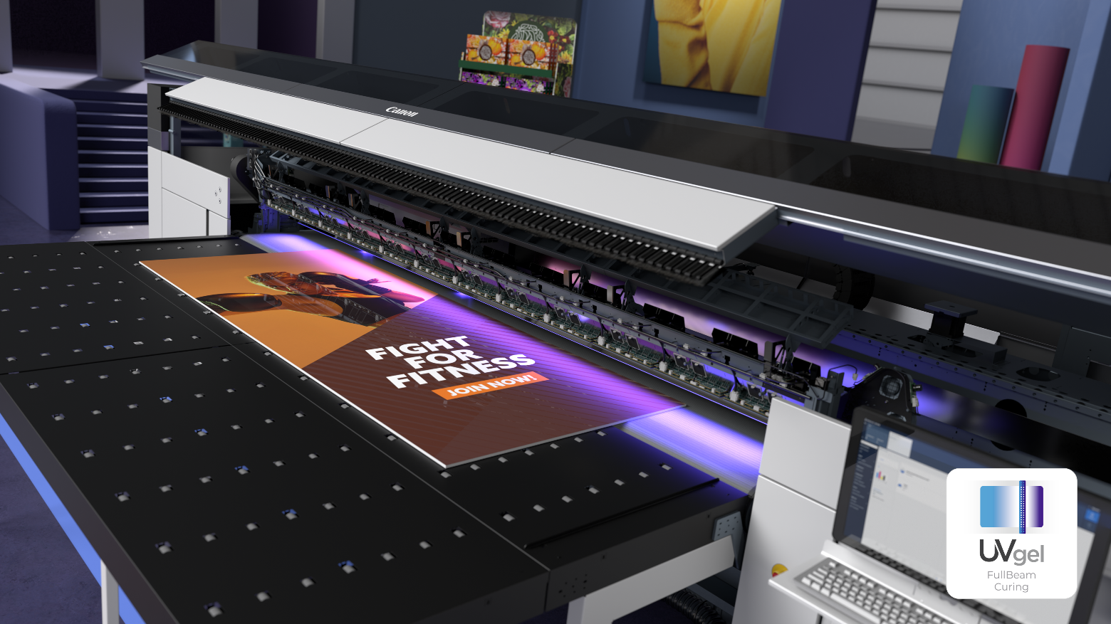 佳能推出搭载独特UVgel凝胶技术的3.4米幅面彩浪XL系列