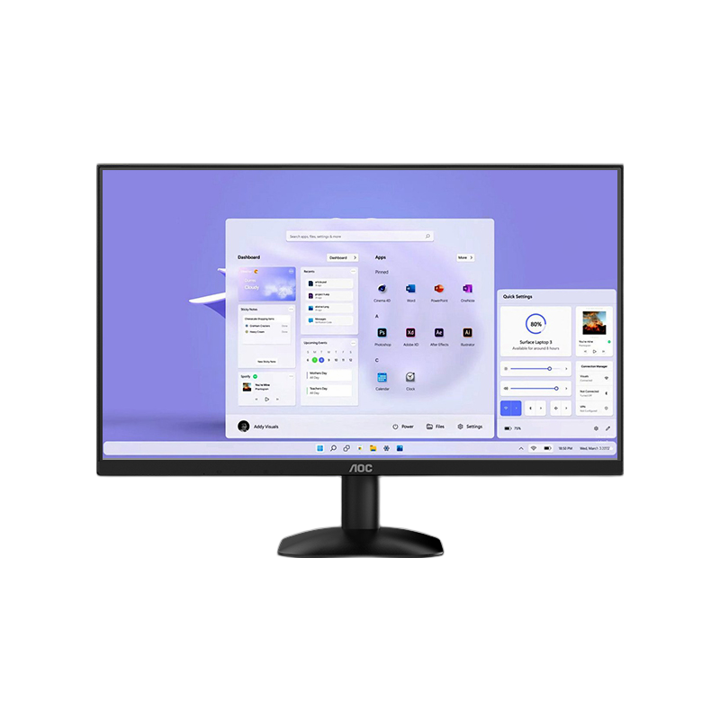 AOC 27英寸2K高清IPS屏幕75Hz台式电脑显示器Q27B35E