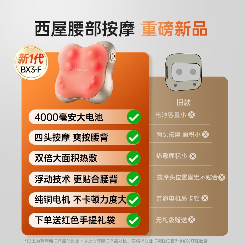 西屋BX3-F腰部按摩器399元抢