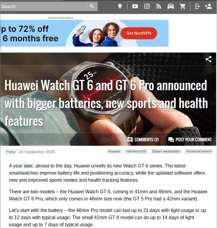 双冠加身 华为WATCH GT 6以全能体验征服全球潮流市场