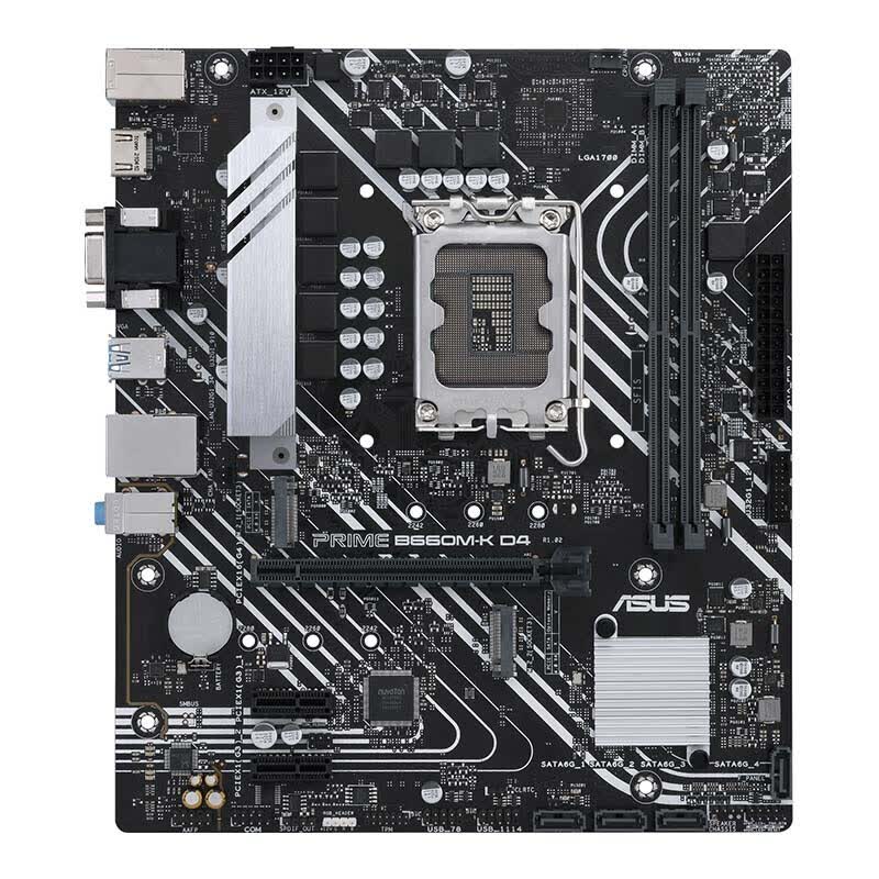 华硕(ASUS)PRIME B660M-K D4主板 支持 CPU 12600KF/13400F(Intel B660/LGA 1700)
