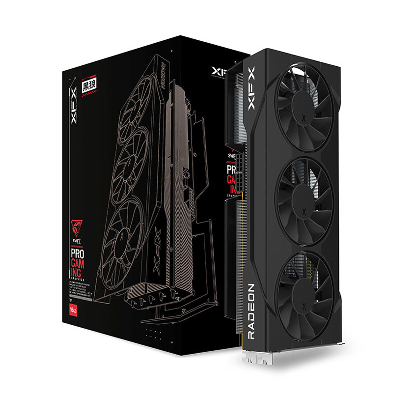 讯景 AMD Radeon RX 9070 16G雪狼黑狼游戏显卡电竞台式电脑398