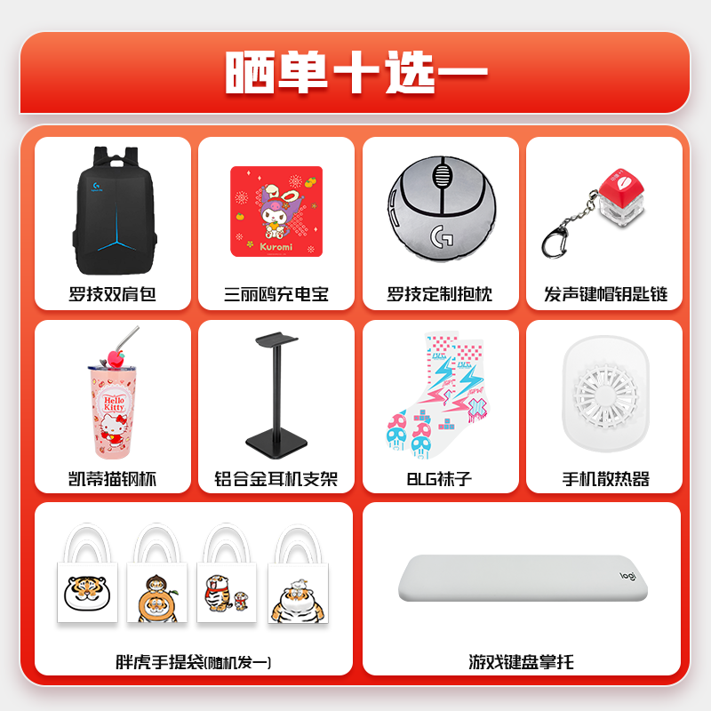 罗技GPW4代鹰眼粉鼠,1039元可入手