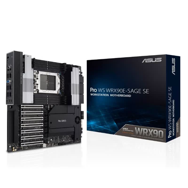 华硕(ASUS)Pro WS WRX90E-SAGE SE撕裂者PRO7000WX双万兆/千兆网卡 4*M.2 DDR5 RX90工作站服务器主板 PRO WS WRX90E SAGE SE 单主板