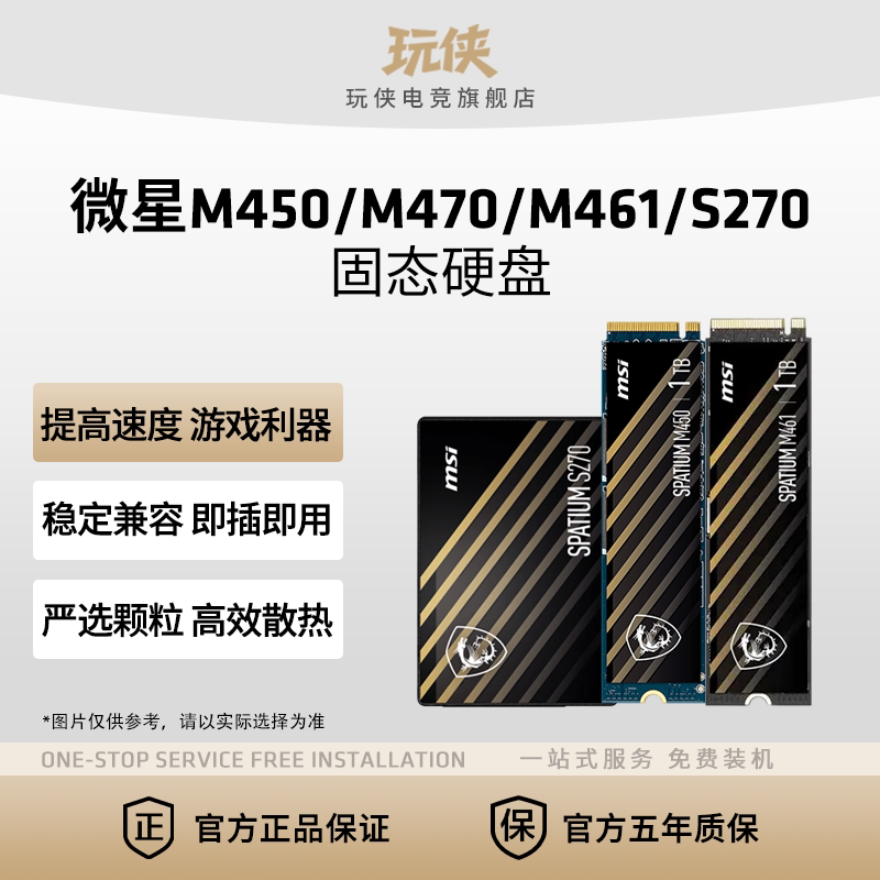 微星 M450/M470/M461/S270固态硬盘笔记本台式固态硬盘M.2PCIE4.0 240g