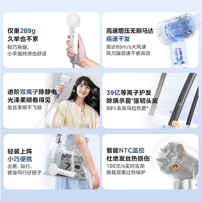 新年特惠!美的FG102吹风机低至125元