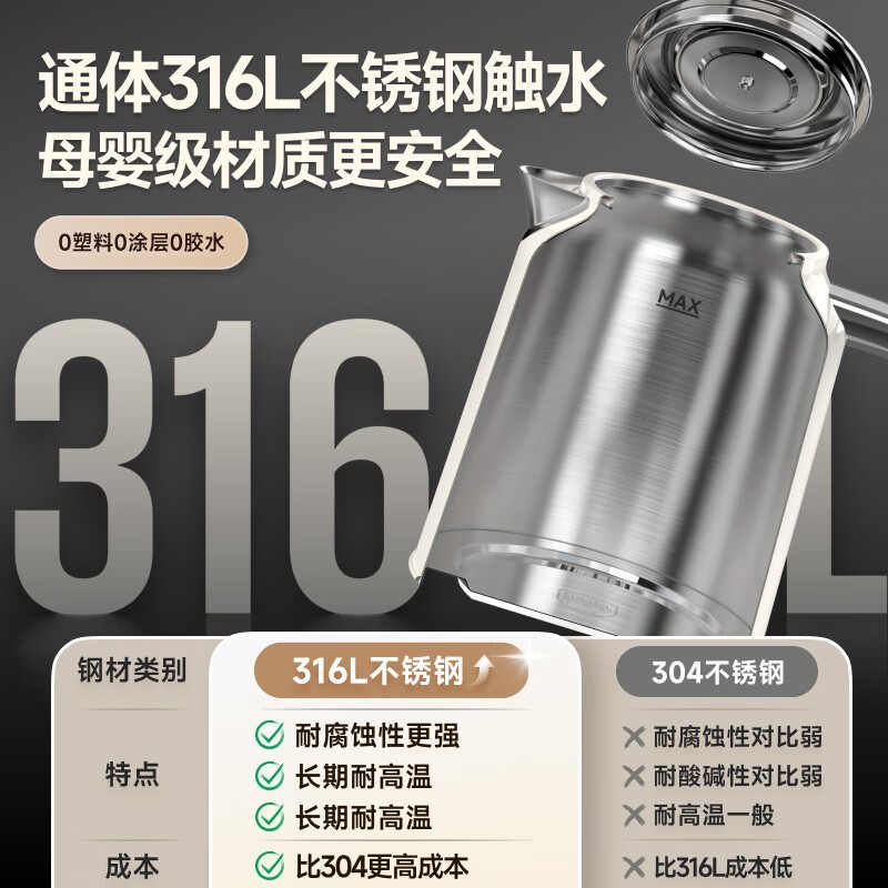 西屋WEK1702电热水壶425元抢