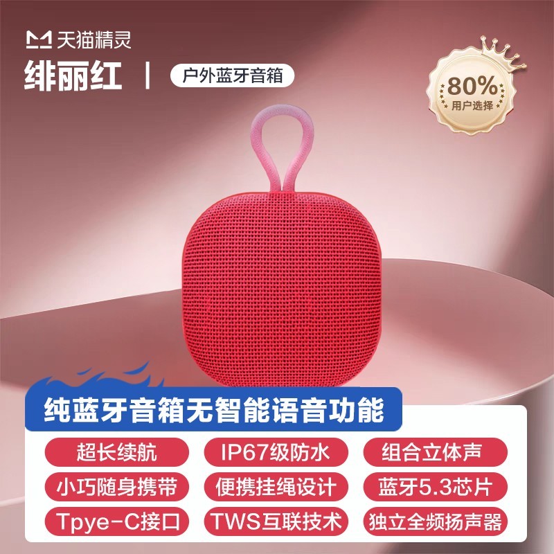 天猫精灵 未来精灵户外蓝牙音箱组合立体声大音量防水音响长续航