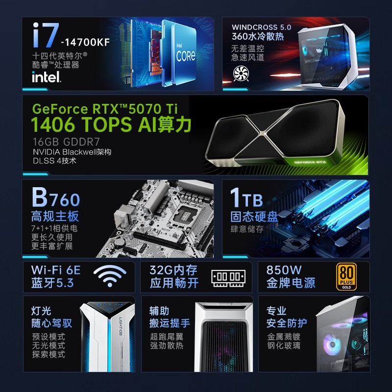 机械师曙光主机RTX5070Ti特惠