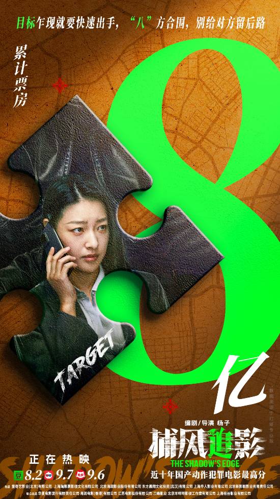 國產(chǎn)動作片捕風追影票房破8億，豆瓣評分8.2創(chuàng)十年新高