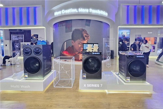 海尔智家携三筒、X7高端洗衣机亮相埃及家电展