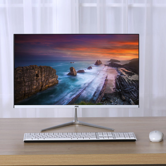 AOC 一体机电脑 13代酷睿i3i5i7超薄高配台式整机 24英寸