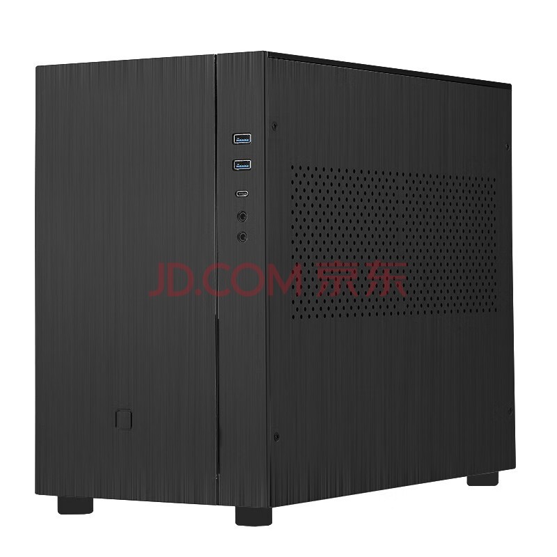 SKTC 铝秀才 S200铝铁滑盖式电脑机箱MATX主板ATX电源160散热器长显卡游戏电脑机箱 黑色单玻璃