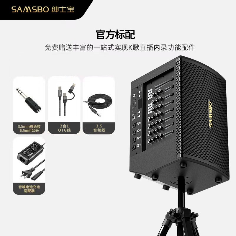 绅士宝户外K歌音响大功率2024新款专业唱歌萨克斯电吹管乐器音箱