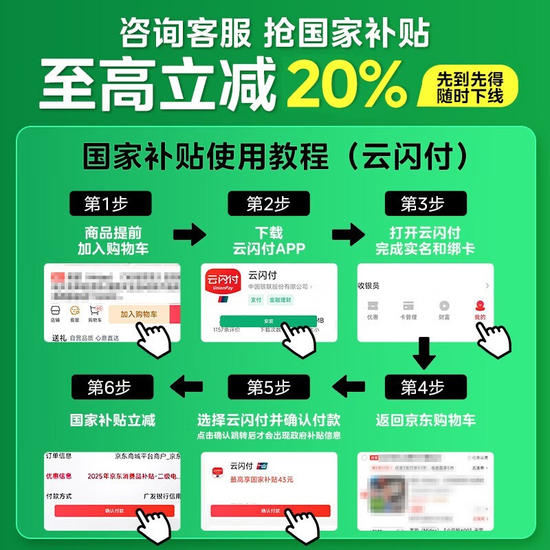 美的挂壁轻音节能循环扇FWA23UR,补贴后170元