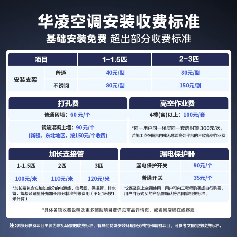 华凌1匹霓光白空调活动价低至2632元