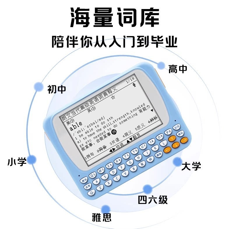 文曲星 电子词典CC515护眼墨水屏查背一体机充电学习机离线学生背单词神器小初高同步课本英语电子辞典单词机