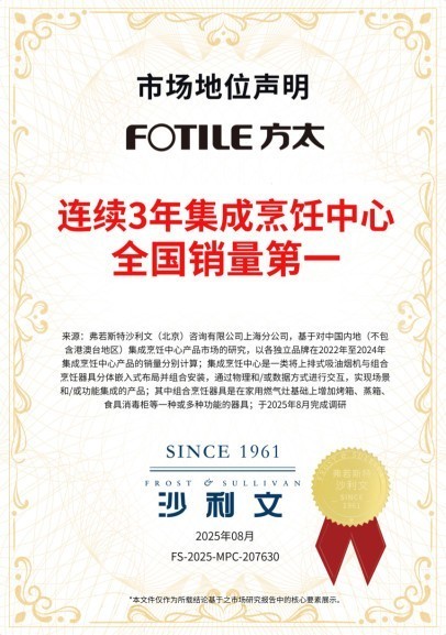 从专利积累到标准共建:解码“智慧厨房专家”方太的科技硬实力