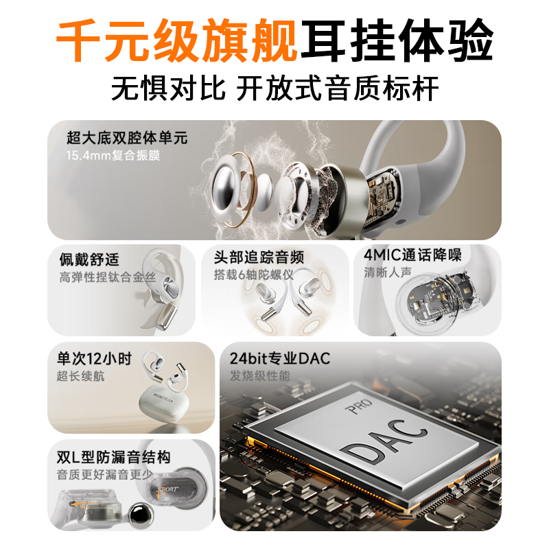 弱水时砂SportFree蓝牙耳机运动跑步专用轻盈舒适京东热销