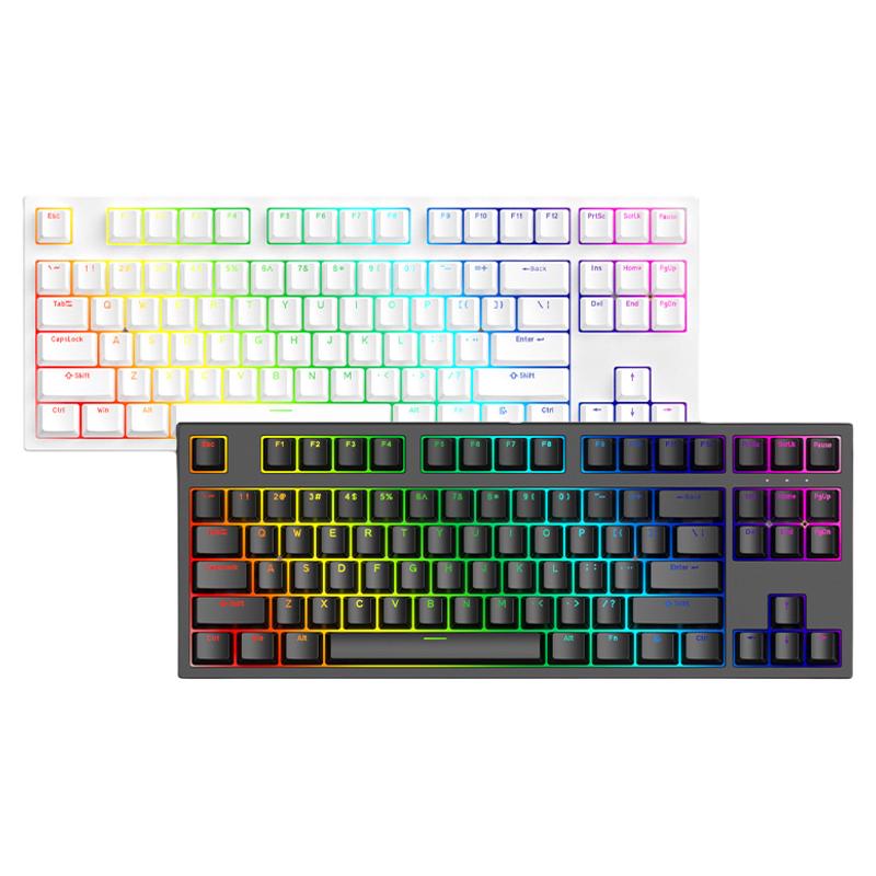 高斯 GS3087TPro三模无线蓝牙热插拔带旋钮RGB机械键盘