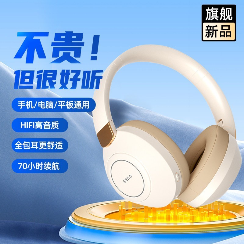 AIBEN P5ANC主动降噪无线蓝牙耳机电竞游戏专用头戴式手机电脑通用