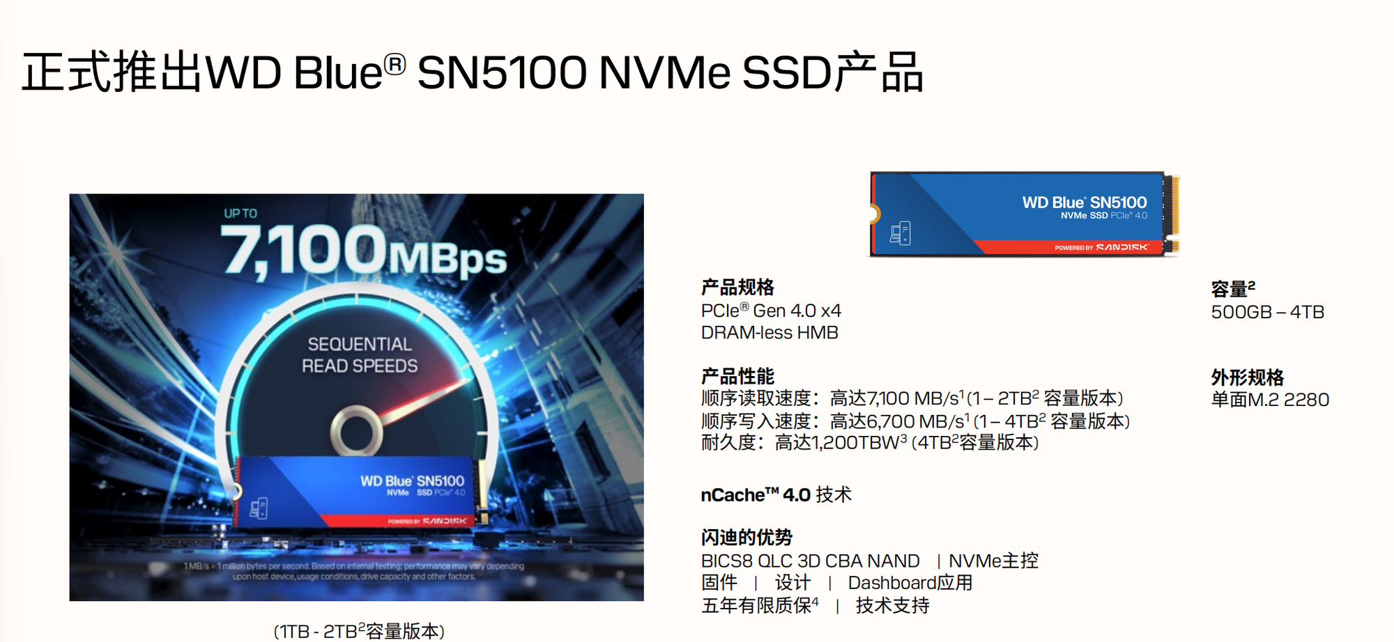 闪迪WD Blue SN5100固态硬盘:布局高效QLC,重塑内容创作存储体验