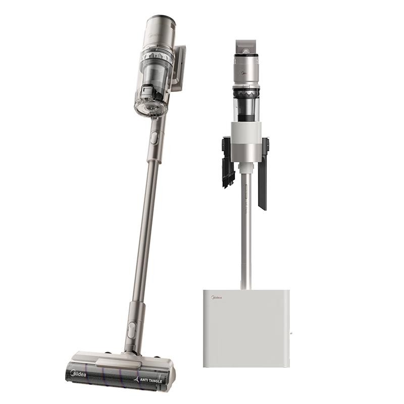 美的 吸尘器家用无线手持智能自集尘空间站广角巨幕绿光显尘宠物毛发防缠绕只做懒人不倒灰