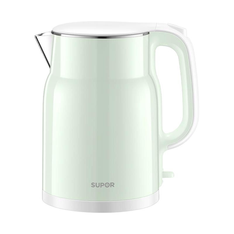 苏泊尔 电热水壶家用1.5L大容量304不锈钢内胆双层防烫开水热水壶
