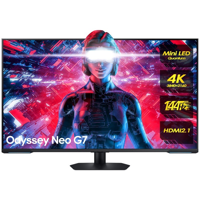 三星 43英寸miniled显示器4k/144hz电脑屏幕ps5游戏音箱S43CG700NC