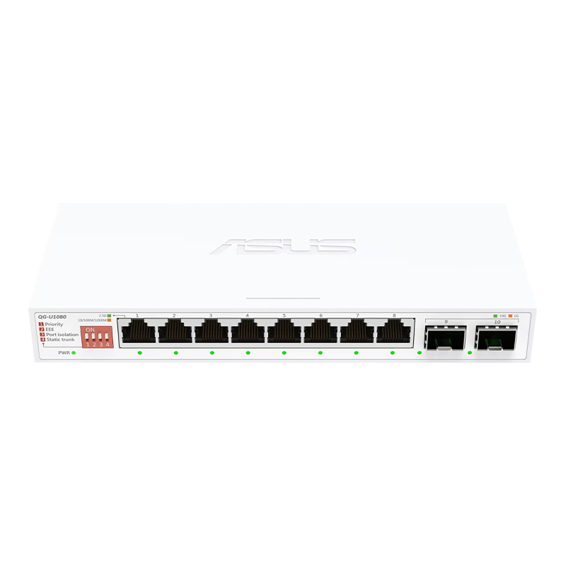 华硕 QG-U1080 双万兆+8个2.5G口 交换机