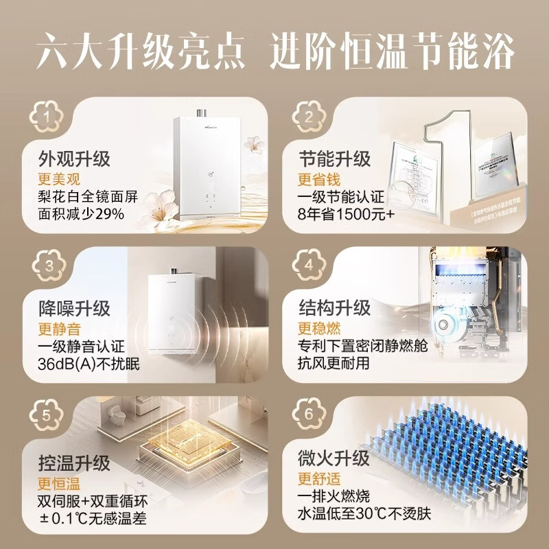 万和16升燃气热水器1308元