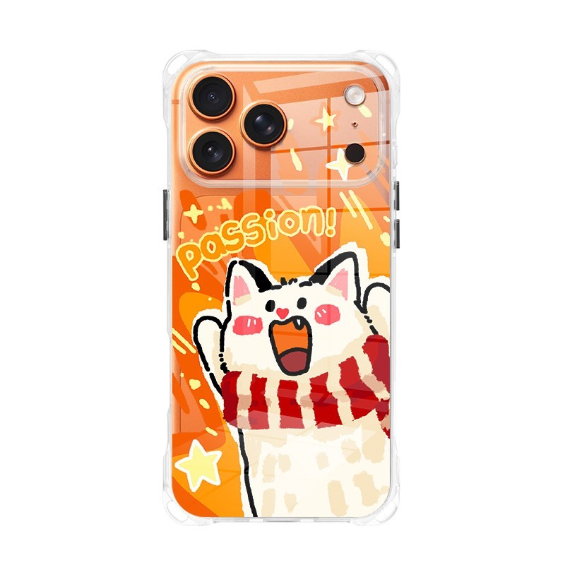 实拥 原创passion猫适用iphone17promax手机壳透明创意新款马年mate60苹果16斜挎挂绳华为pura80手提背带15小米14