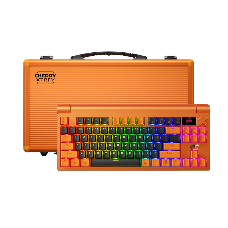 CHERRY MX8.3PRO活力橙ILLUMA轴无线三模客制机械键盘