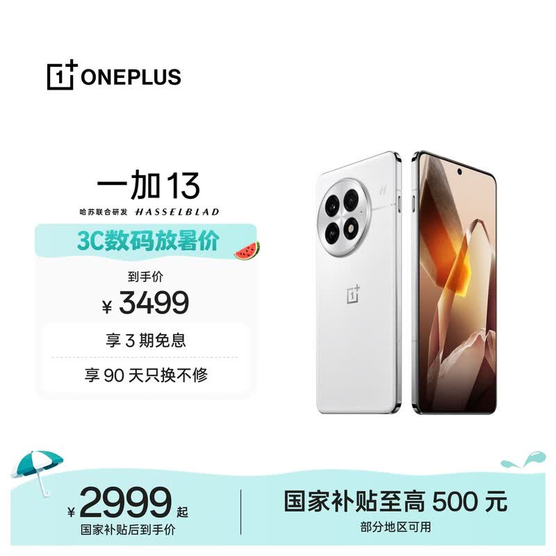 一加 13 12GB+256GB 白露晨曦 oppo 高通骁龙 8至尊版 6000mAh电池 智能游戏电竞5G旗舰手机 国家补贴