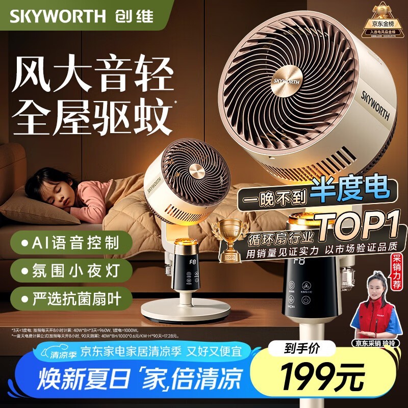 创维冰岛Q522风扇优惠,到手价127元