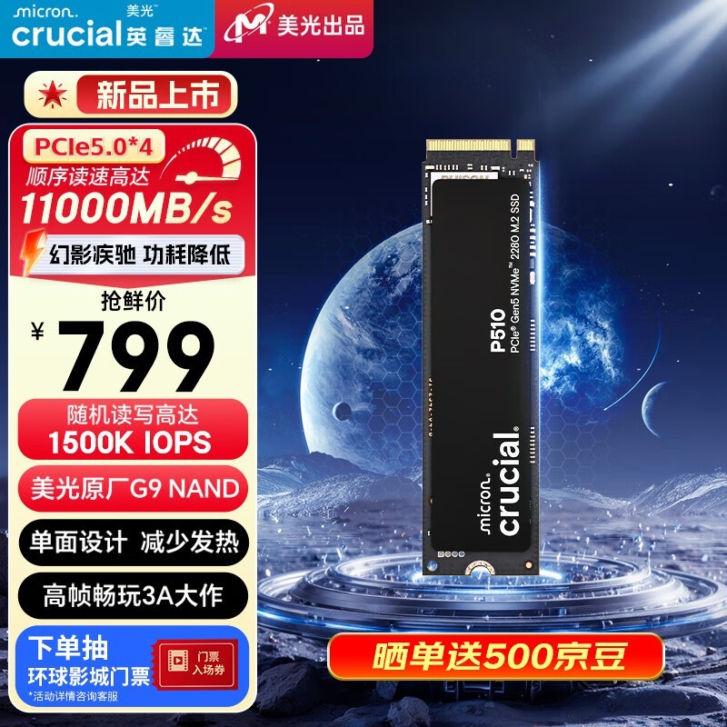 CrucialP510 1TB SSDŻݼ772Ԫ