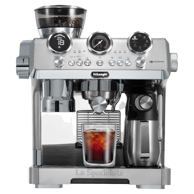88VIP：德龙 Delonghi）咖啡机 一体式感应研磨 智能压粉 全自动奶泡系统 冷萃技术 EC9865.M 银色