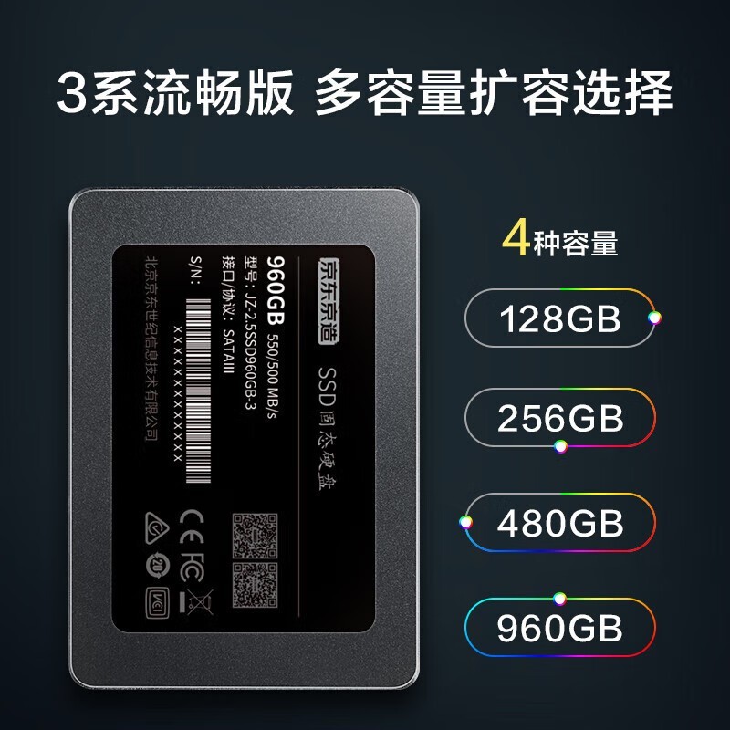 京东京造960GB SSD到手仅360元