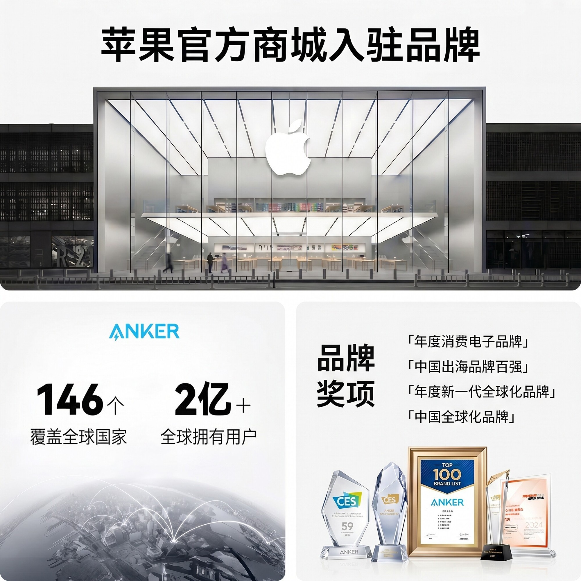 NEBULA Anker安克编织PD100W双typeC尼龙快充安卓数据线适用15/16华为小米手机充电线USB超长苹果15