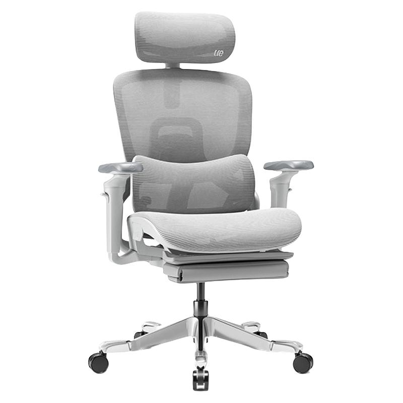 永艺 撑腰椅 新flow360 lite版 人体工学椅电脑椅办公椅 雾灰无脚踏