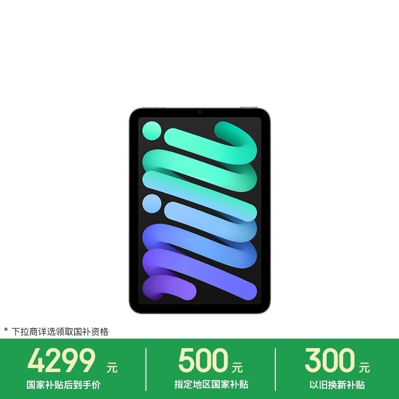 Apple/苹果 iPad mini (A17 Pro) 8.3英寸 平板电脑(128G WLAN版/mini7/MXN63CH/A)深空灰色