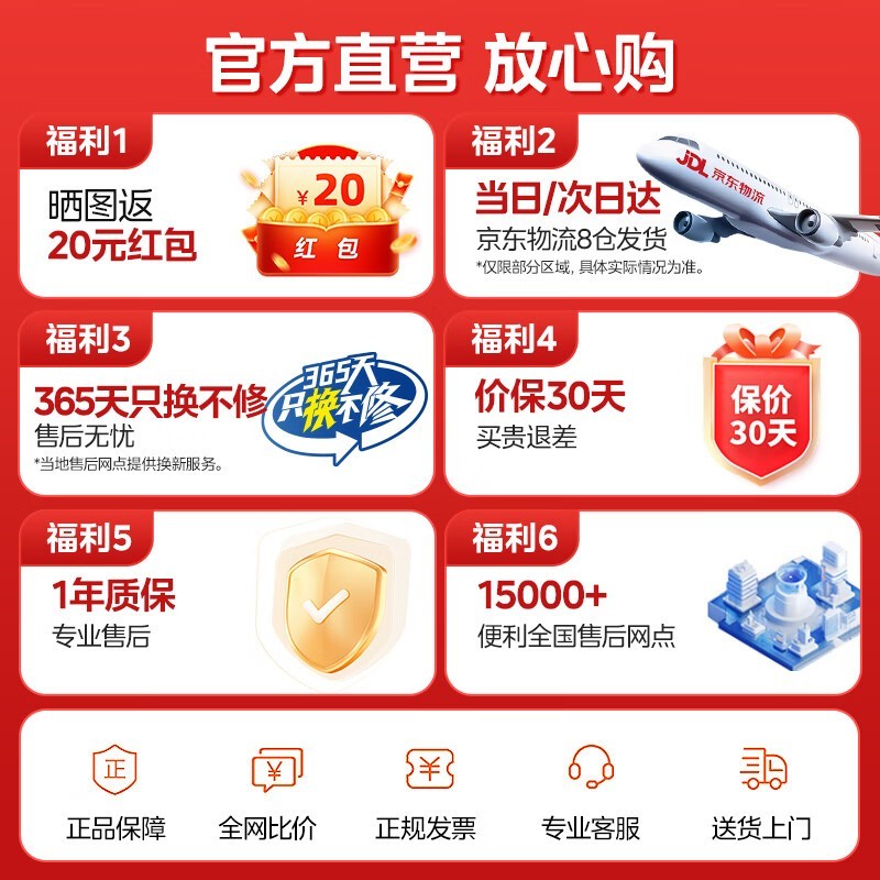 美的空气炸锅6.5升大容量家用电器促销