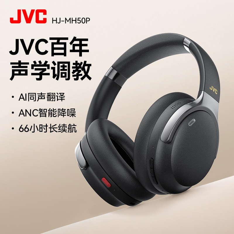 杰伟世 H50P旗舰头戴式降噪头戴耳机AI智能翻译长续航无线有线耳机