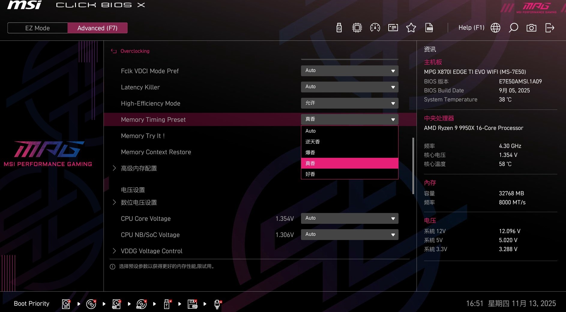 С չܺ ΢ MPG X870I EDGE TI EVO WIFI  